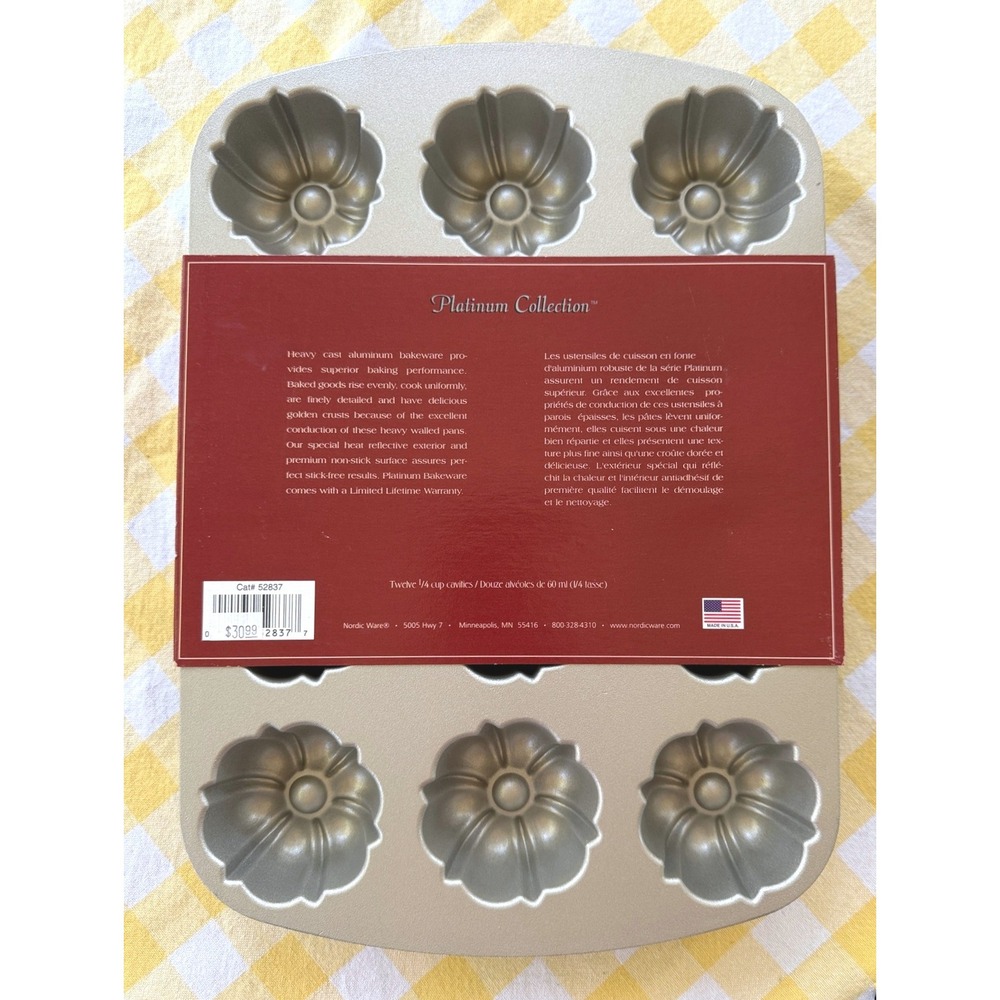 Nordic Ware Bundt Cupcake Brownie Pan Silver - Picture 2 of 7